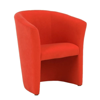 Elegantné kreslo, oranžová látka