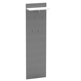 Moderný vešiakový panel, grafit/biela