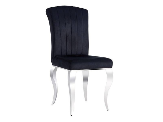 Moderné elegantné kreslo, chróm/čierna