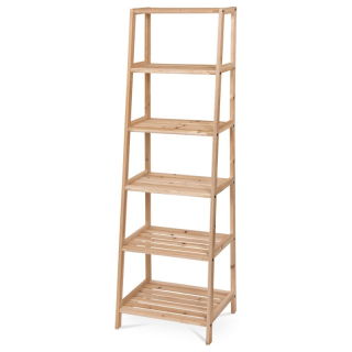 Úložný regál 6 políc, jedľové drevo