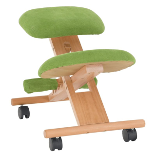Moderná a ergonomická kľakačka, zelená-buk