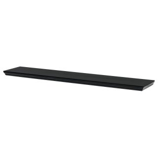 Moderná nástenná polička v čiernej farbe, 120 cm