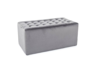 Štýlovo navrhnutá taburetka, sivá bluvel 19